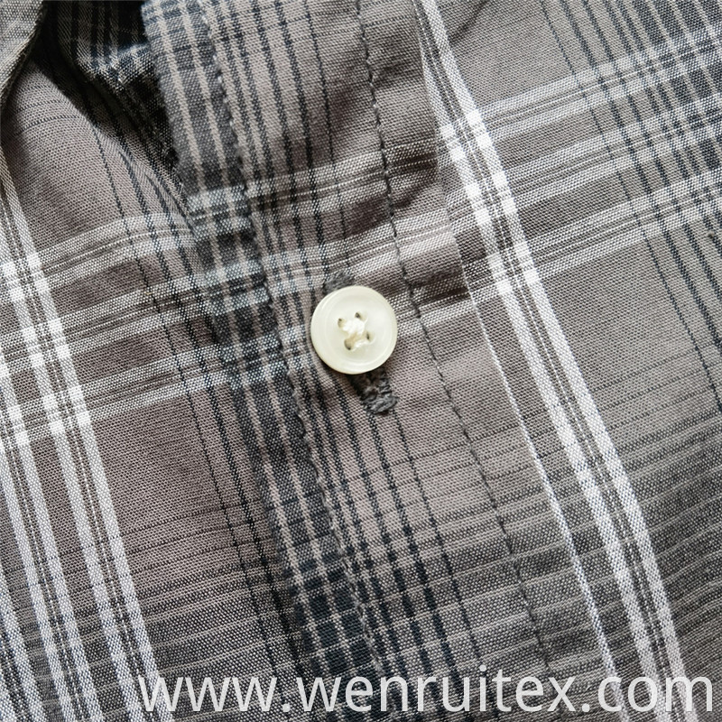 Plaid Short Sleeve Adults Twill Shirts